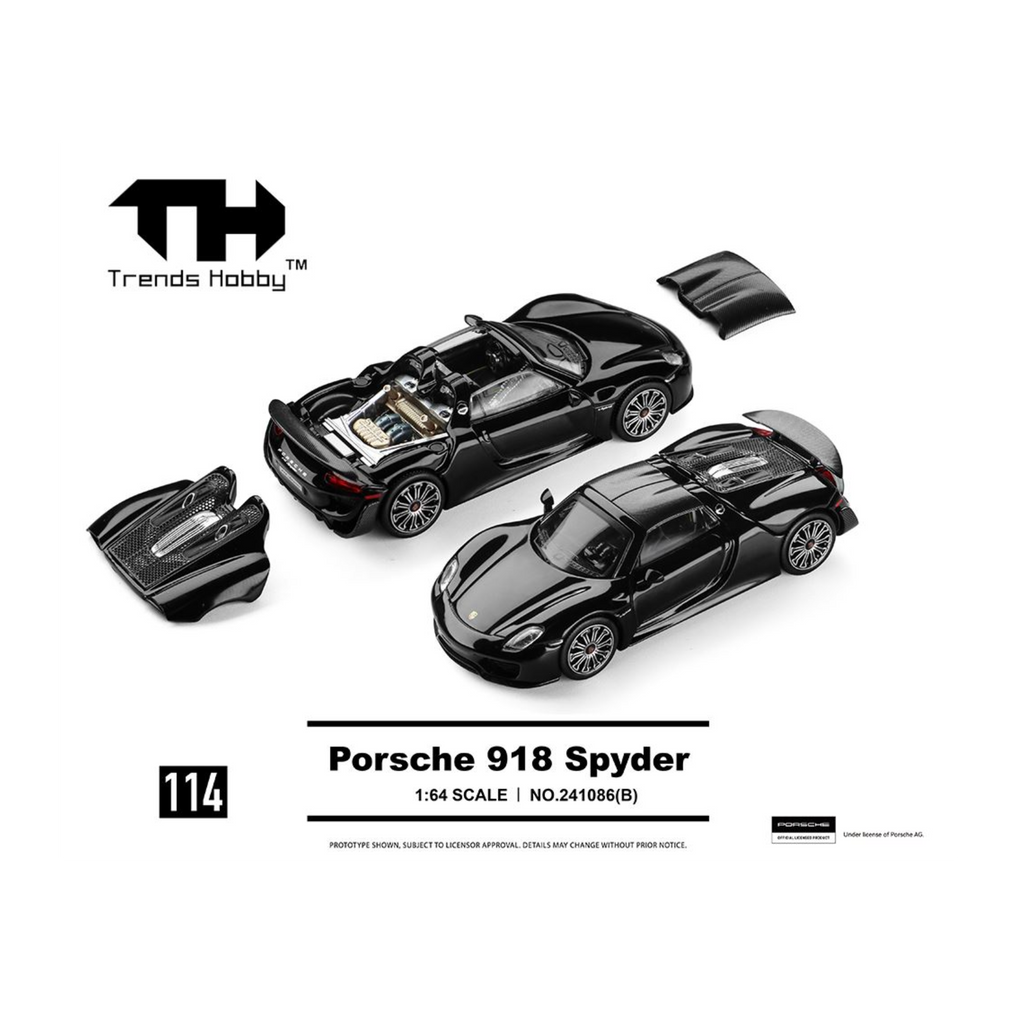 Trends Hobby Porsche 918 Spyder – Black – Limited Edition (Preorder)