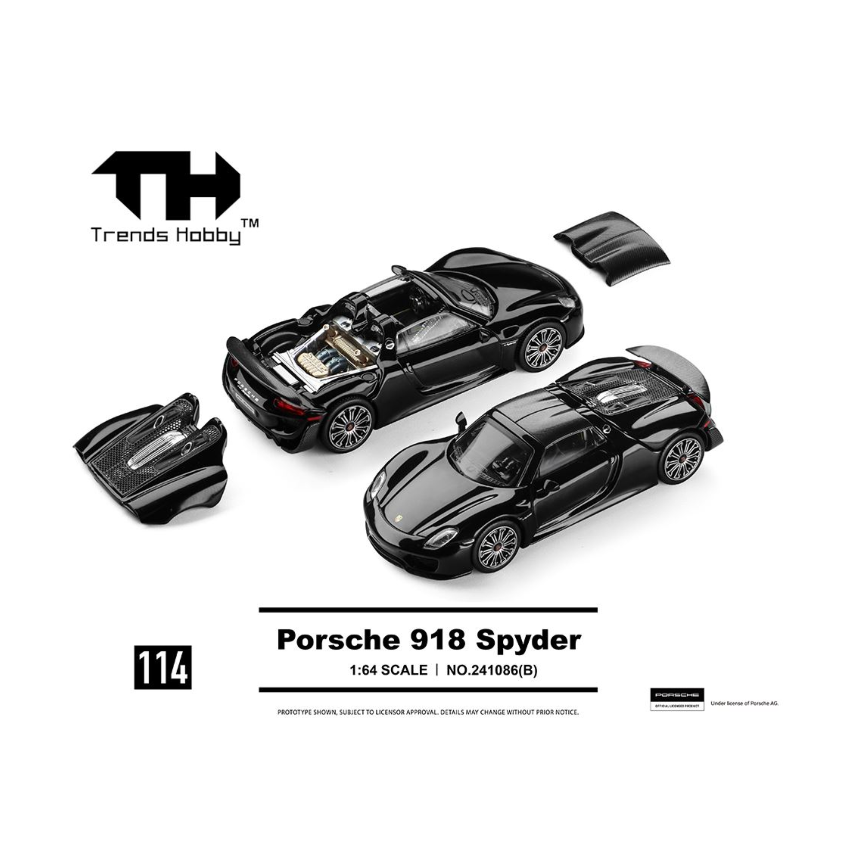 Trends Hobby Porsche 918 Spyder – Black – Limited Edition (Preorder)