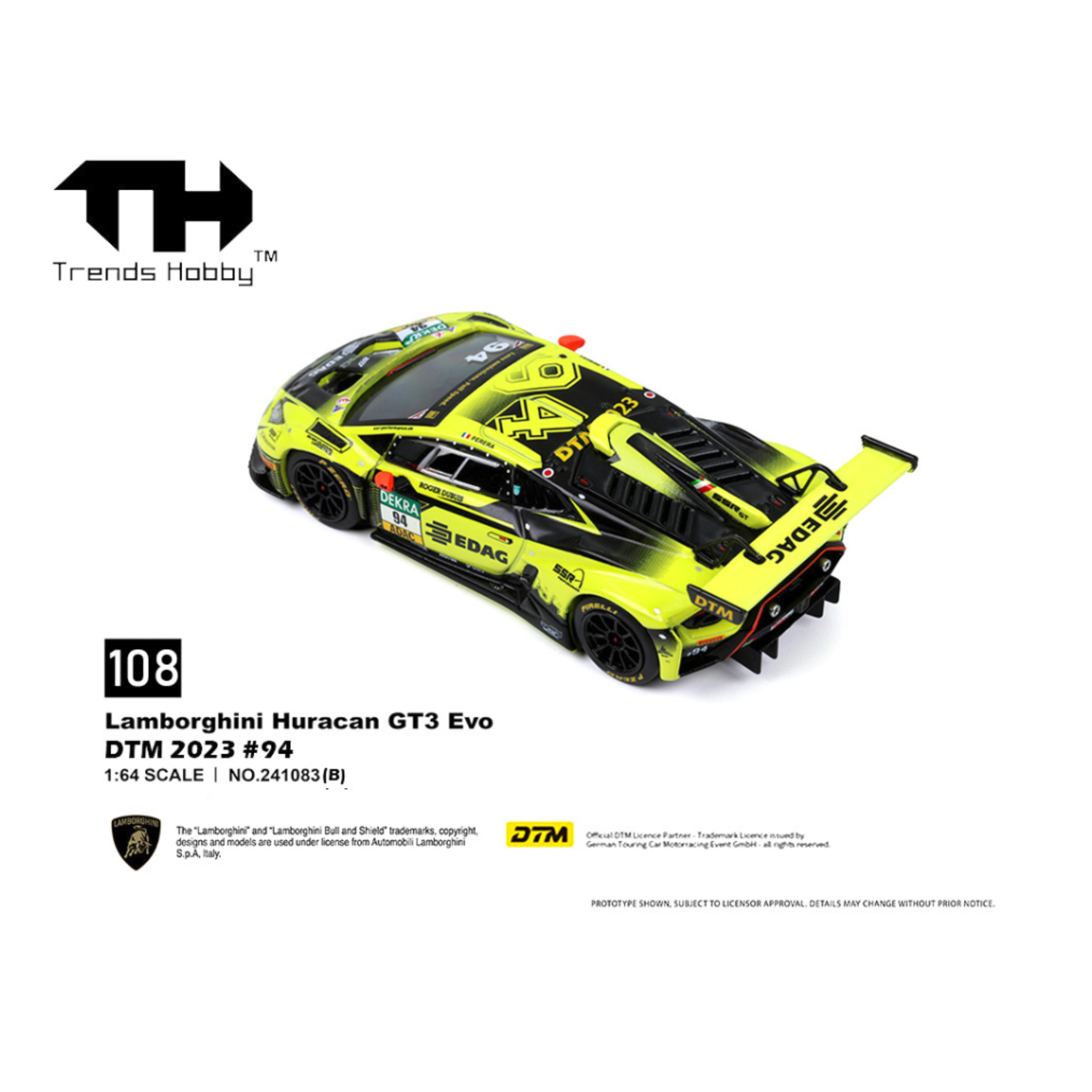 Trends Hobby Lamborghini Huracan GT3 EVO – DTM 2023 #94 (Preorder)
