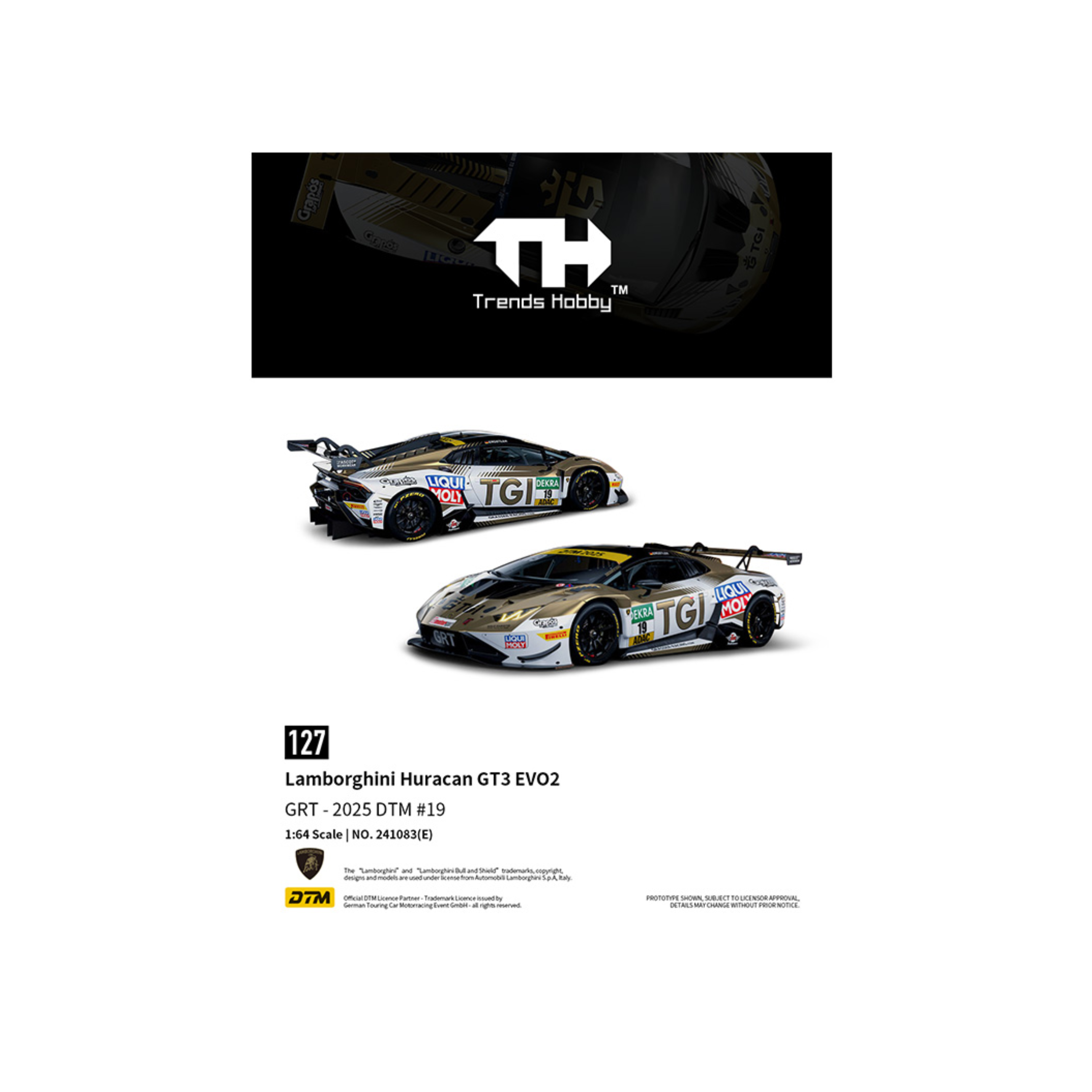 Trends Hobby Lamborghini Huracan GT3 EVO2 – DTM 2025 #19 (Preorder)