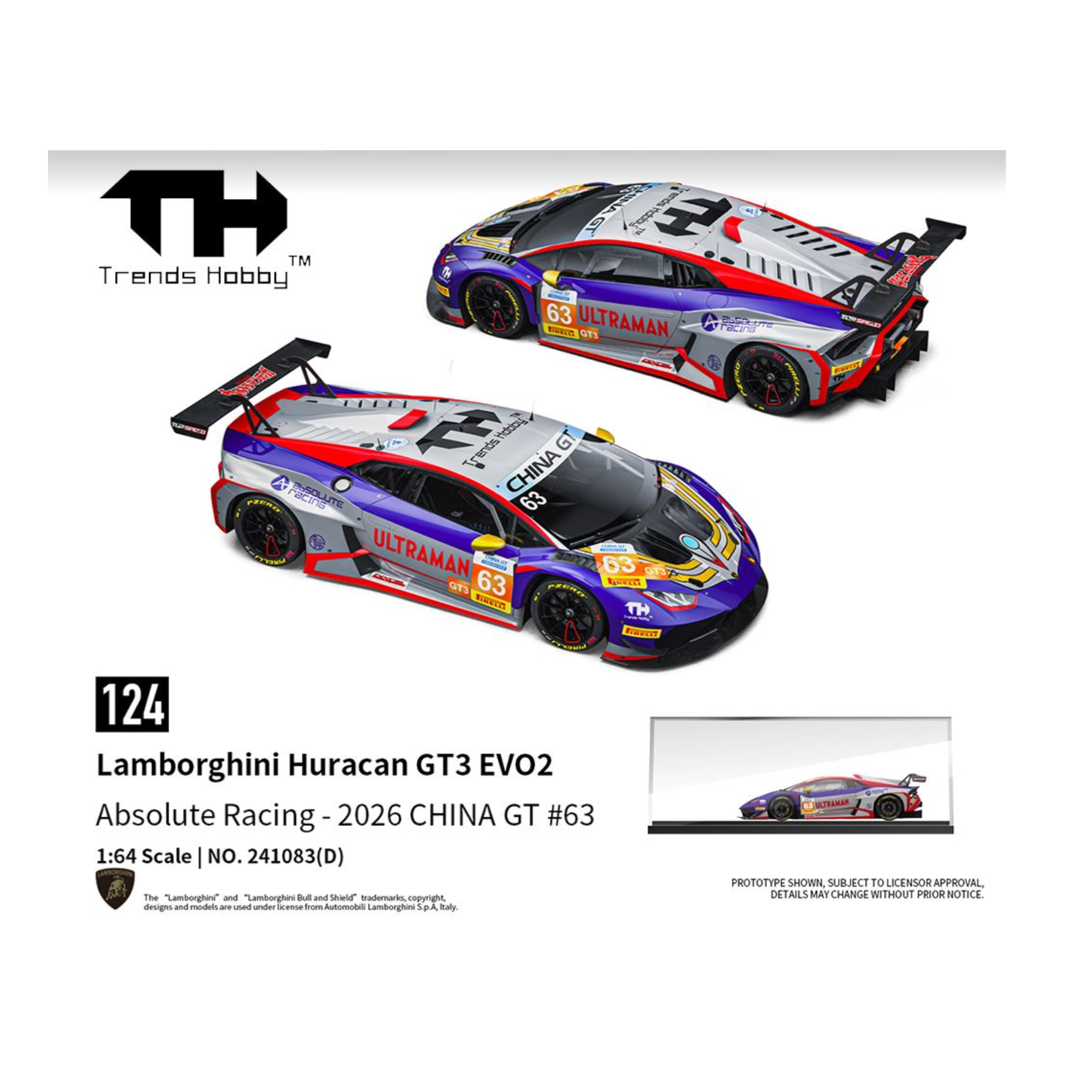 Trends Hobby Lamborghini Huracan GT3 EVO2 Absolute Racing 2026 – Limited Edition (Preorder)