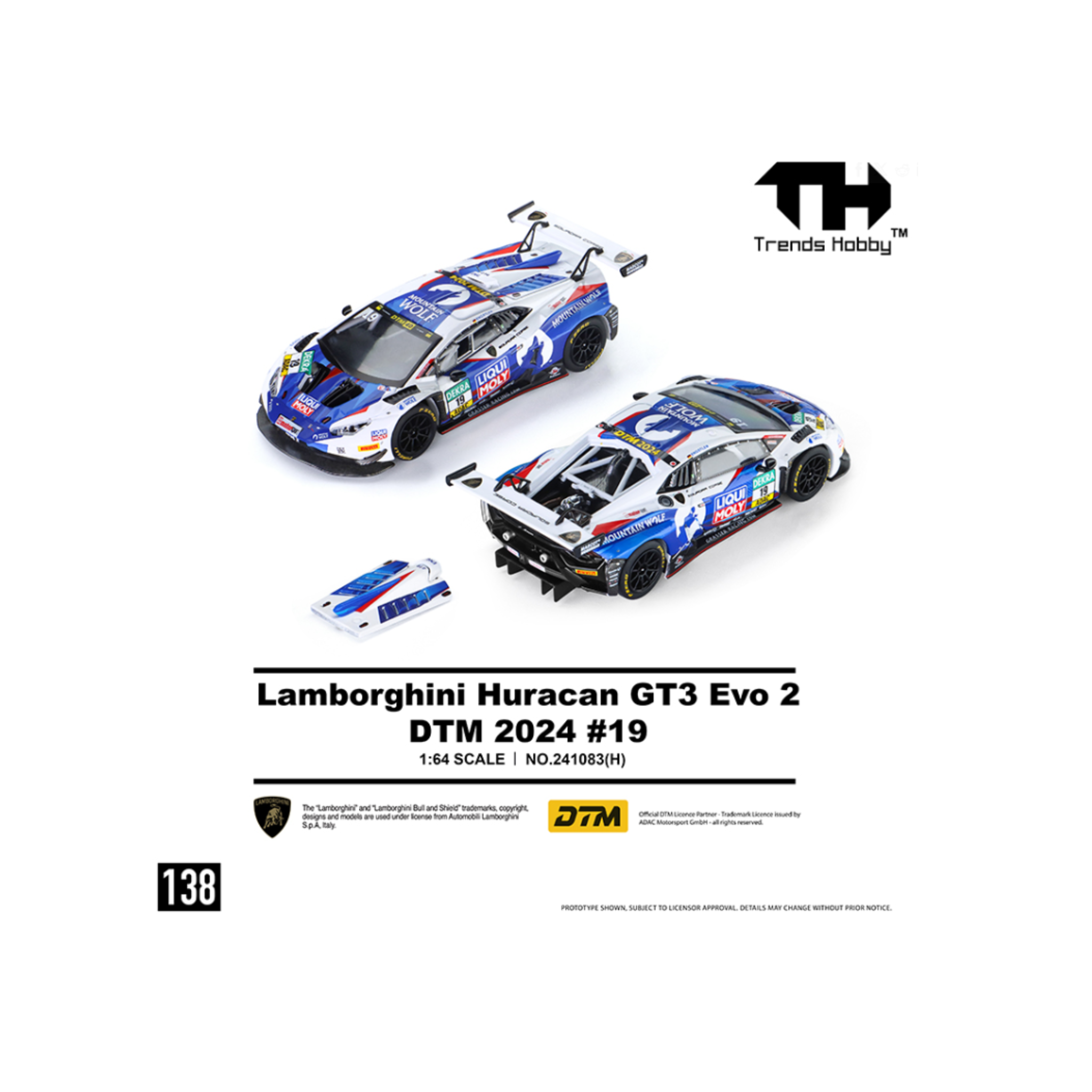 Trends Hobby Lamborghini Huracan GT3 EVO2 – DTM 2024 #19 – Limited Edition (Preorder)
