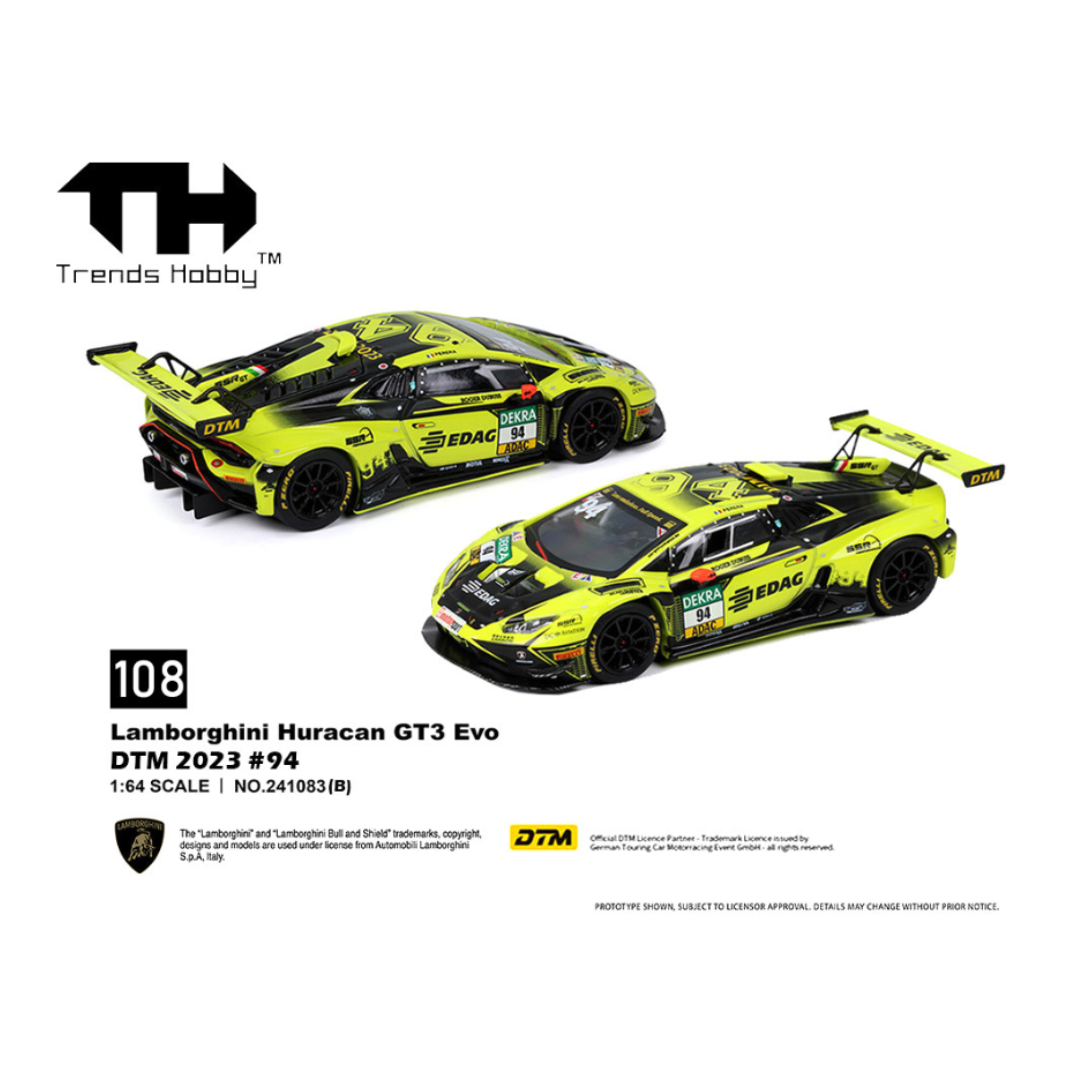 Trends Hobby Lamborghini Huracan GT3 EVO – DTM 2023 #94 (Preorder)