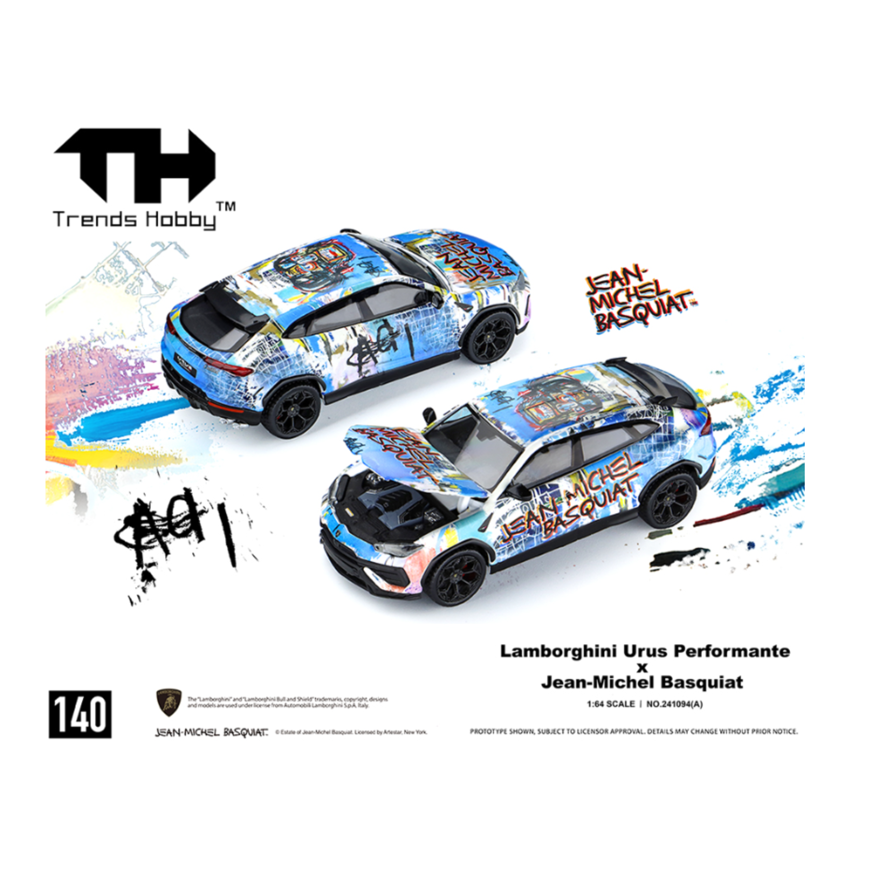 Trends Hobby Lamborghini Urus Performance x Jean Michael Basquiat (Matte White) – Special Edition (Preorder)