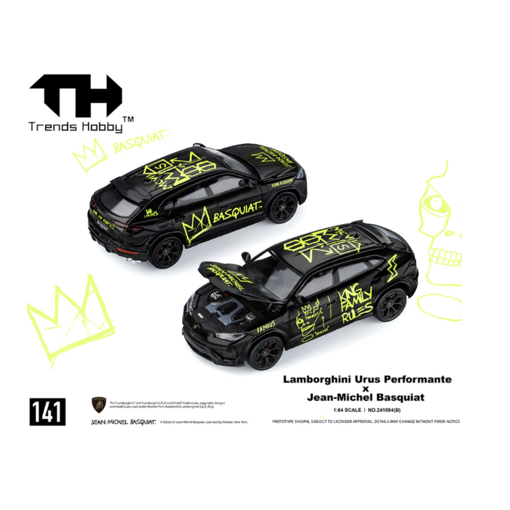 Trends Hobby Lamborghini Urus Performance x Jean Michael Basquiat (Matte Black) – Special Edition (Preorder)