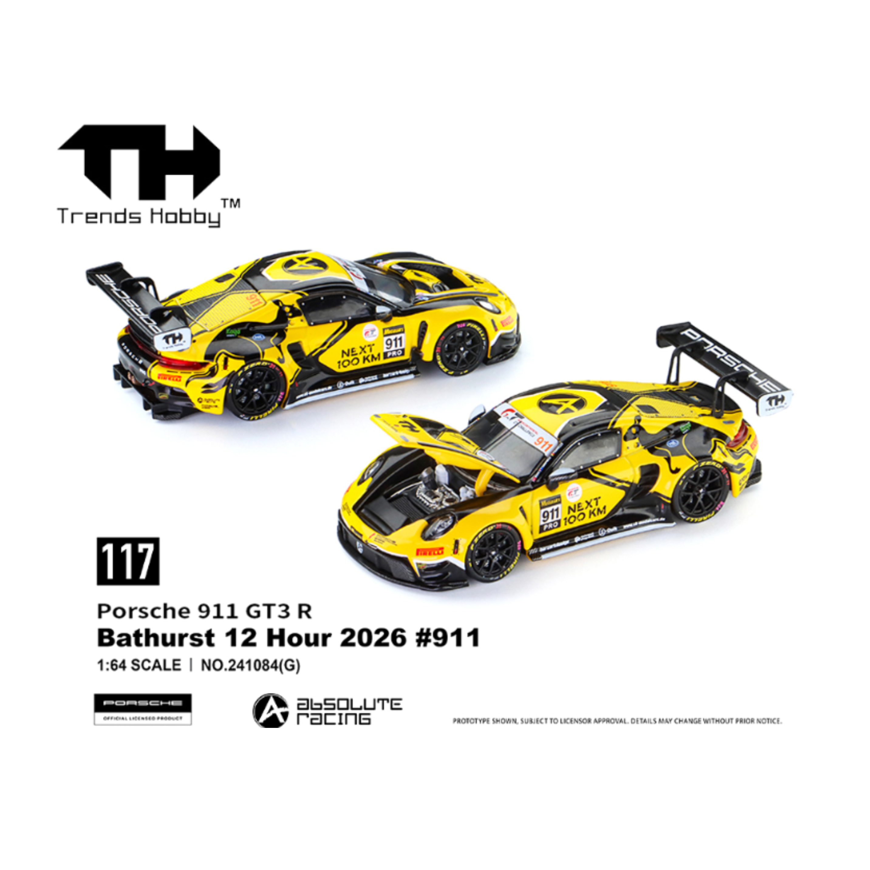 Trends Hobby Porsche GT3 R – Bathurst 12 Hr 2026 #911 (Preorder)