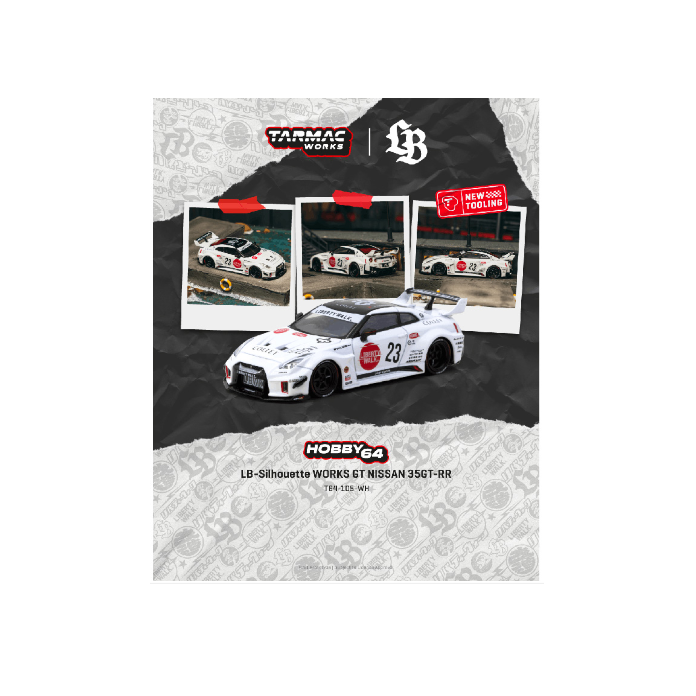 Tarmac Works LB-Silhouette WORKS GT NISSAN 35GT-RR – White – Hobby64 (Preorder)