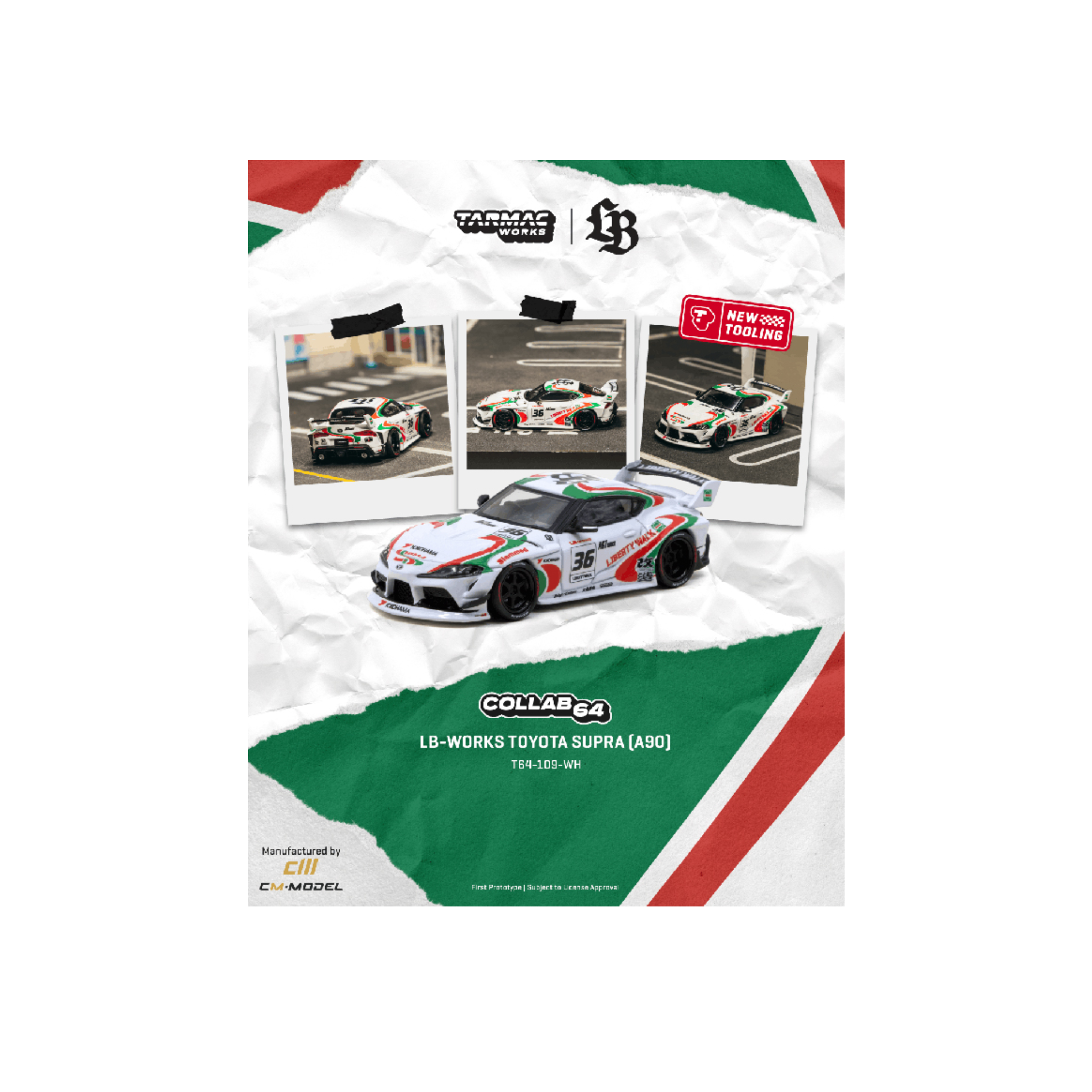 Tarmac Works LB-WORKS TOYOTA SUPRA (A90) – White – Hobby64 (Preorder)
